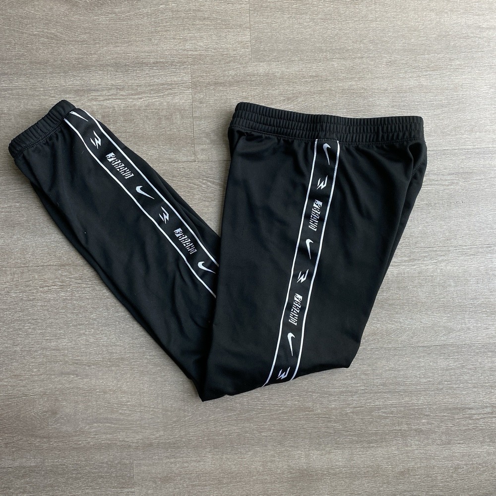 Nike Boys 3 Brand Side Strip Logo Jogger Athletic Ankle Pants Size Large 1413